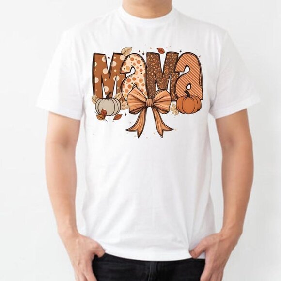 Tops - Mama Pumpkin Leopard Shirt, Fall Halloween Tee